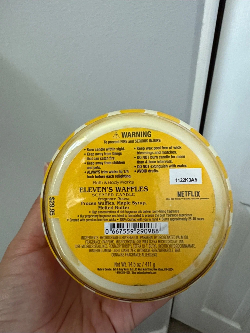 Bath & Body Works Stranger Things Eggo Waffles Body Cream - Yellow, Beige